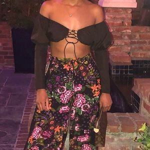 Pretty Little Thing Crop Peasant Top